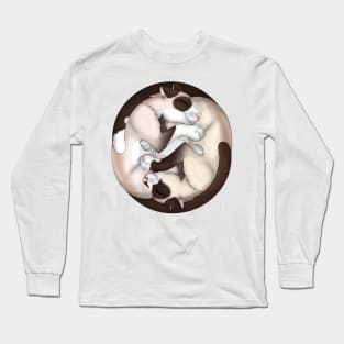 Yin-Yang Cats: Snowshoe Point Long Sleeve T-Shirt